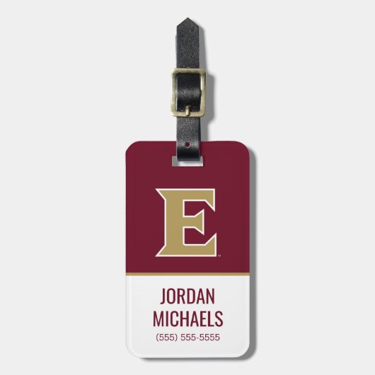Universität Elon E Gepäckanhänger (Vorderseite vertikal)