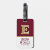 Universität Elon E Gepäckanhänger (Rückseite vertikal)