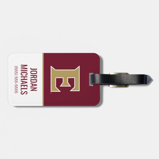 Universität Elon E Gepäckanhänger (Rückseite horizontal)