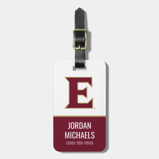 Universität Elon E Gepäckanhänger (Vorderseite vertikal)
