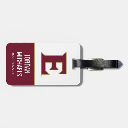 Universität Elon E Gepäckanhänger (Rückseite horizontal)