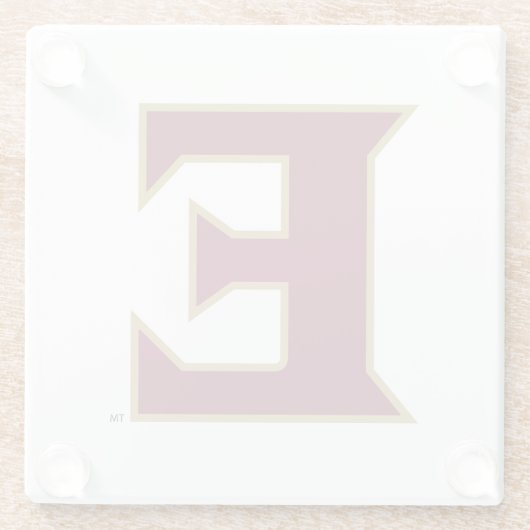 Universität Elon E Glasuntersetzer (Rückseite)