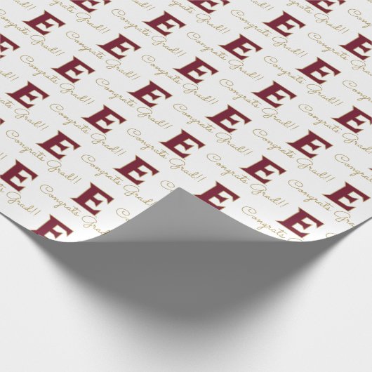 Universität Elon E | Glückwunsch Grad! Geschenkpapier (Ecke)