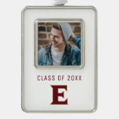 Universität Elon E | Klasse 20XX Rahmen-Ornament Silber (Vorderseite)