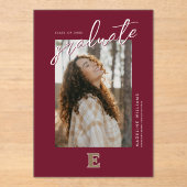 Universität Elon E | Klasse 2OXX Acryleinladungen (Vorderseite)