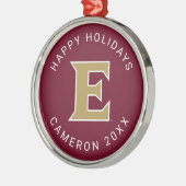 Universität Elon E Ornament Aus Metall (Links)