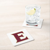 Universität Elon E Rechteckiger Pappuntersetzer (Vor Ort)