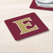 Universität Elon E Rechteckiger Pappuntersetzer (angewinkelt)