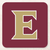 Universität Elon E Rechteckiger Pappuntersetzer (Vorderseite)