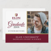 Universität Elon Einladung (Vorne/Hinten)