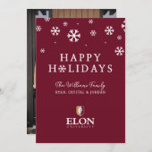 Universität Elon Feiertagskarte (Vorne/Hinten)