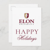 Universität Elon Feiertagspostkarte (Vorne/Hinten)