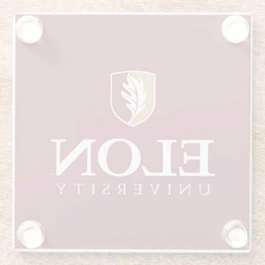 Universität Elon Glasuntersetzer (Rückseite)