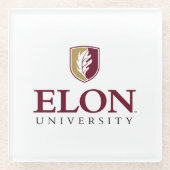 Universität Elon Glasuntersetzer (Vorderseite)