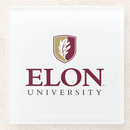 Universität Elon Glasuntersetzer (Vorderseite)