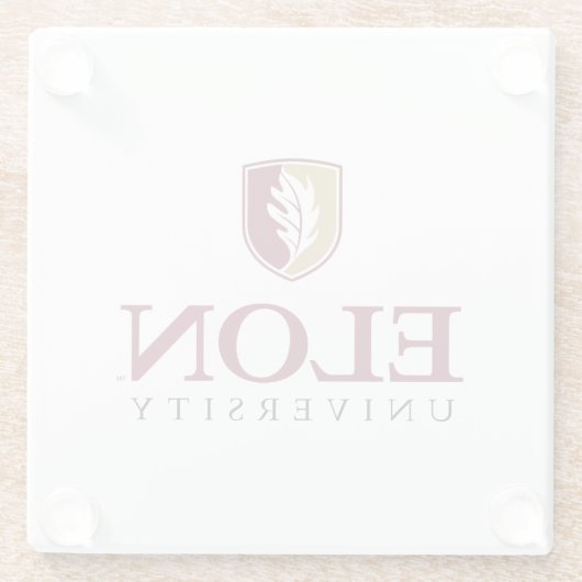 Universität Elon Glasuntersetzer (Rückseite)