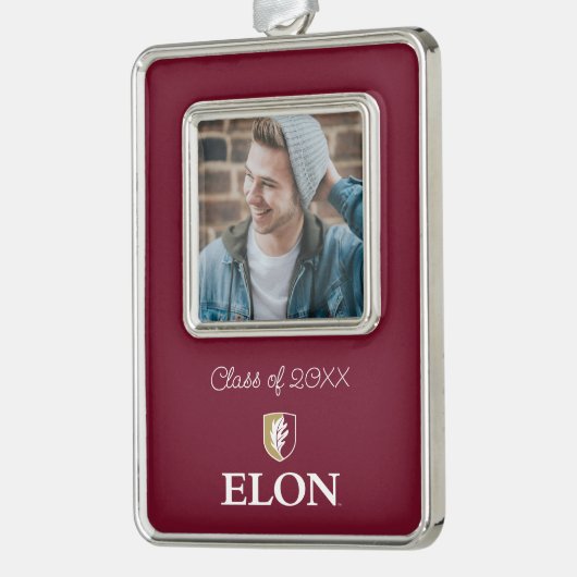 Universität Elon | Klasse 20XX Rahmen-Ornament Silber (Links)