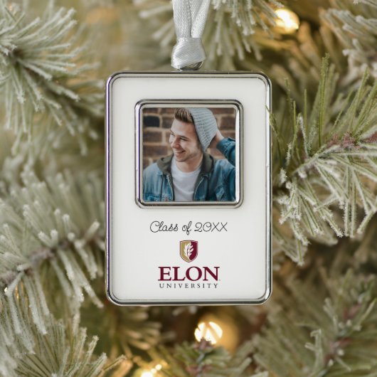 Universität Elon | Klasse 20XX Rahmen-Ornament Silber (Baum)