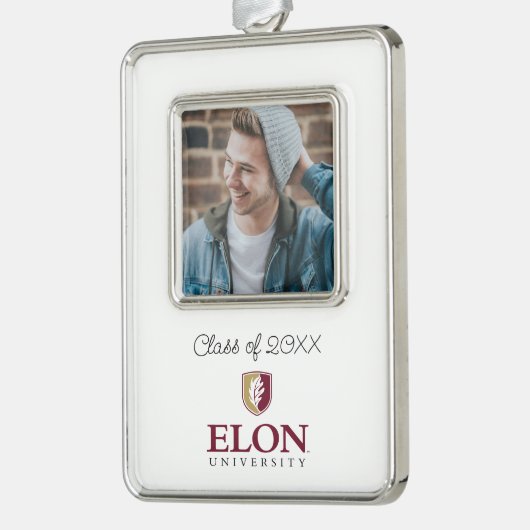Universität Elon | Klasse 20XX Rahmen-Ornament Silber (Links)