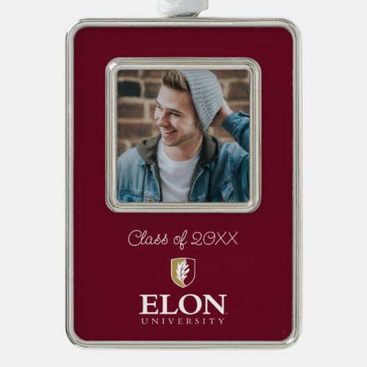 Universität Elon | Klasse 20XX Rahmen-Ornament Silber (Vorderseite)