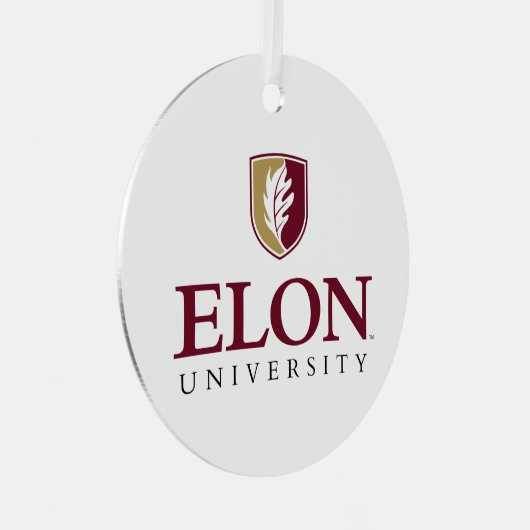 Universität Elon Ornament Aus Metall (Vorderseite Rechts)