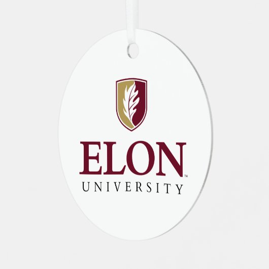 Universität Elon Ornament Aus Metall (Vorderseite links)