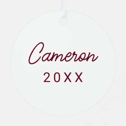 Universität Elon Ornament Aus Metall (Rückseite)