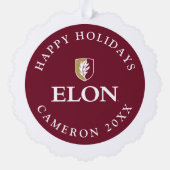 Universität Elon Ornament Karte (Rückseite)
