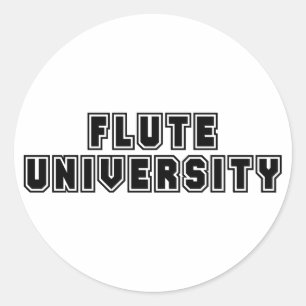 Universität Flute Runder Aufkleber