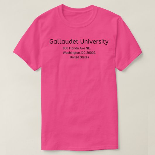 Universität Gallaudet T-Shirt (Design vorne)