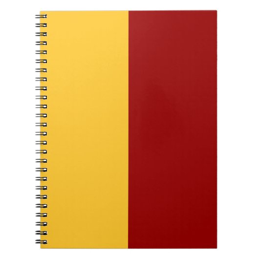 Universität Gelb und Rot CUSTOM Notizblock (Vorderseite)