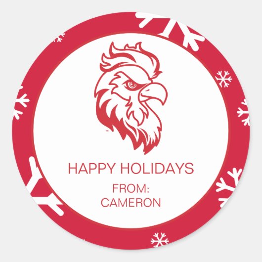 Universität Jacksonville Staat Holiday Runder Aufkleber (Vorderseite)