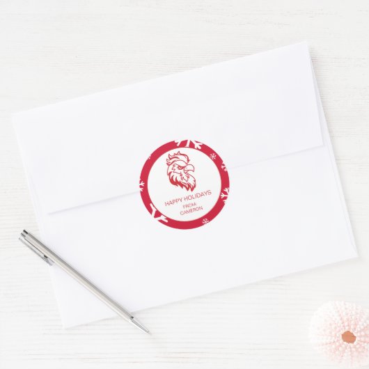 Universität Jacksonville Staat Holiday Runder Aufkleber (Umschlag)