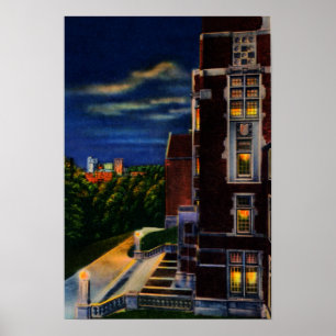 Universität Knoxville Tennessee nachts Poster