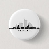 Universität LEIPZIG Deutschland Skyline Silhouette Button (Vorderseite)