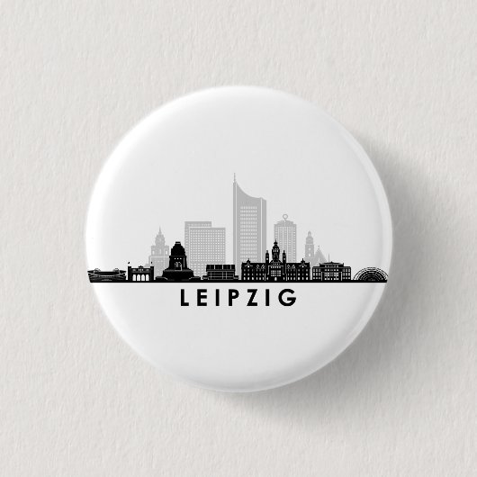 Universität LEIPZIG Deutschland Skyline Silhouette Button (Vorderseite)