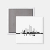 Universität LEIPZIG Deutschland Skyline Silhouette Magnet (Vorderseite/Rückseite)