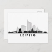 Universität LEIPZIG Deutschland Skyline Silhouette Postkarte (Vorne/Hinten)