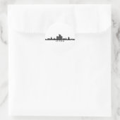 Universität LEIPZIG Deutschland Skyline Silhouette Runder Aufkleber (Tasche)