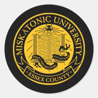 Universität Miskatonic Runder Aufkleber