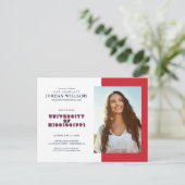 Universität Mississippi | Blocktyp Ankündigungspostkarte (Stehend Vorderseite)