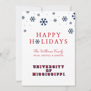 Universität Mississippi Blocktyp Feiertagskarte