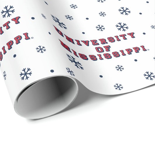 Universität Mississippi | Blocktyp Geschenkpapier (Rolleneckpunkt)
