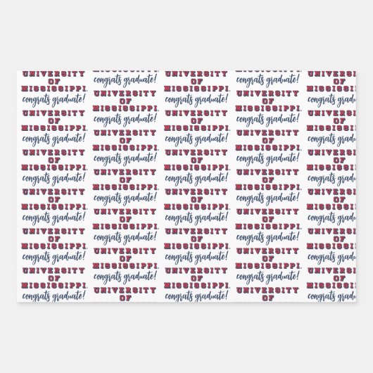 Universität Mississippi | Blocktyp Geschenkpapier Set (Vorderseite 3)