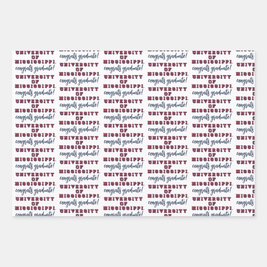 Universität Mississippi | Blocktyp Geschenkpapier Set (Vorderseite 2)