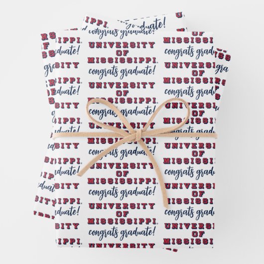 Universität Mississippi | Blocktyp Geschenkpapier Set (Beispiel)