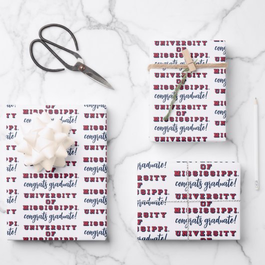 Universität Mississippi | Blocktyp Geschenkpapier Set (Vorderseite)