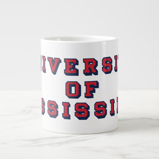 Universität Mississippi | Blocktyp Jumbo-Tasse (Vorderseite)