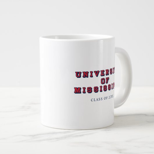 Universität Mississippi | Blocktyp Jumbo-Tasse (Vorderseite Rechts)