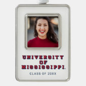 Universität Mississippi | Blocktyp Rahmen-Ornament Silber (Vorderseite)